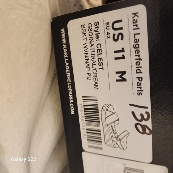 Karl Lagerfeld "Celest Raffia" Espadrille Wedge Sandals. NIB. Size 11 - Picture 3 of 11